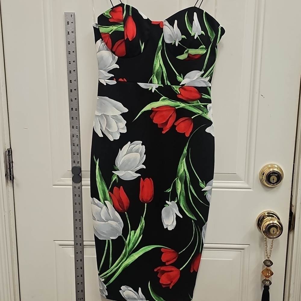 Stretchy, Summer, Party, Date, Dance, Formal, Tango, Flower, Sexy, Women, Dress